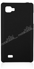 LG P880 Optimus 4X HD Siyah Sert Mat Rubber Klf