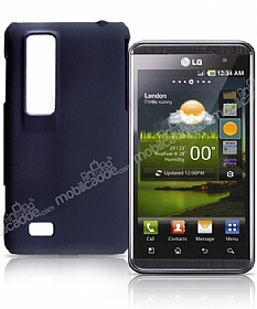 LG P920 Optimus 3D Siyah Sert Rubber Klf