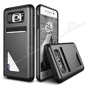 Lific Mighty Card Defence Samsung Galaxy Note 5 Ultra Koruma Steel Silver Klf