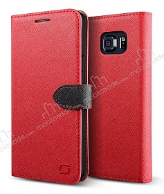 Lific Saffiano Diary Samsung Galaxy Note 5 Krmz Klf