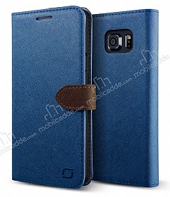 Lific Saffiano Diary Samsung Galaxy Note 5 Koyu Mavi Klf