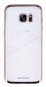 MeePhone Samsung Galaxy S7 edge Rose Gold Kenarl effaf Silikon Klf