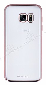 MeePhone Samsung Galaxy S7 Rose Gold Kenarl effaf Silikon Klf