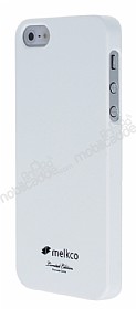 Melkco iPhone SE / 5 / 5S Parlak Beyaz Rubber Klf
