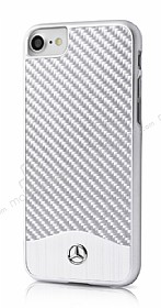 Mercedes-Benz iPhone 7 / 8 Karbon Silver Rubber Klf