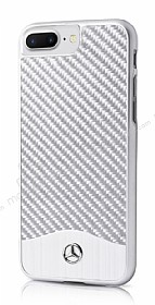 Mercedes-Benz iPhone 7 Plus / 8 Plus Karbon Silver Rubber Klf