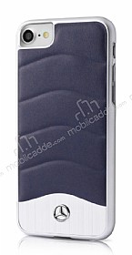 Mercedes-Benz iPhone 7 / 8 Gerek Deri Lacivert Rubber Klf