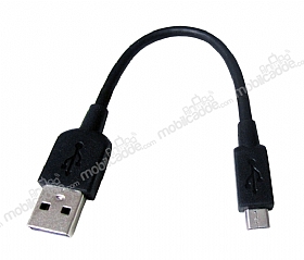 Micro USB Siyah Ksa Data Kablosu 10cm