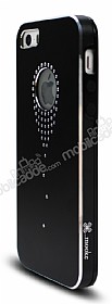 Mooke Tal iPhone SE / 5 / 5S Siyah Metal Klf