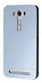 Motomo Asus ZenFone 2 Laser 5 in Metal Silver Rubber Klf