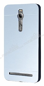Motomo Asus Zenfone 2 Metal Silver Rubber Klf