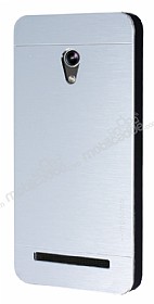 Motomo Asus ZenFone 5 Lite Metal Silver Rubber Klf
