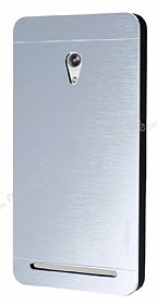 Motomo Asus ZenFone 6 Metal Silver Rubber Klf
