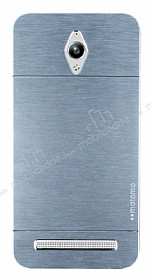 Motomo Asus ZenFone Go ZC500TG Metal Silver Rubber Klf