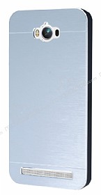 Motomo Asus Zenfone Max Metal Silver Rubber Klf