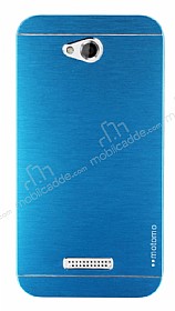 Motomo HTC Desire 616 Metal Mavi Rubber Klf