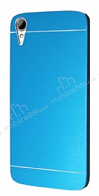 Motomo HTC Desire 828 Metal Mavi Rubber Klf