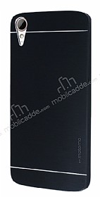 Motomo HTC Desire 828 Metal Siyah Rubber Klf