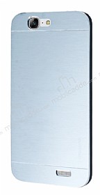 Motomo Huawei Ascend G7 Metal Silver Rubber Klf