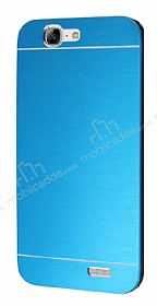 Motomo Huawei Ascend G7 Metal Mavi Rubber Klf