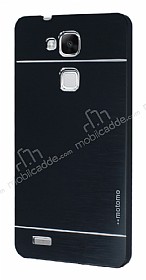 Motomo Huawei Ascend Mate 7 Metal Siyah Rubber Klf