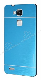 Motomo Huawei Ascend Mate 7 Metal Mavi Rubber Klf