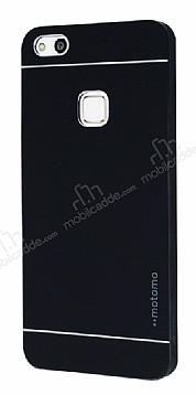 Motomo Huawei P10 Lite Metal Siyah Rubber Klf