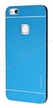 Motomo Huawei P10 Lite Metal Mavi Rubber Klf