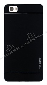 Motomo Huawei P8 Lite Metal Siyah Rubber Klf