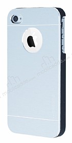 Motomo iPhone 4 / 4S Metal Silver Rubber Klf