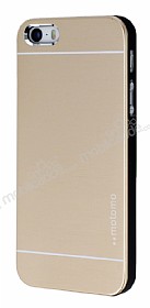 Motomo iPhone SE / 5 / 5S Metal Gold Rubber Klf