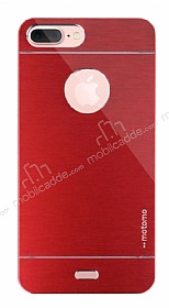Motomo iPhone 7 Plus Metal Krmz Rubber Klf