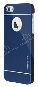 Motomo iPhone SE / 5 / 5S Lacivert Metal Klf