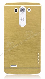 Motomo LG G3 Metal Gold Rubber Klf