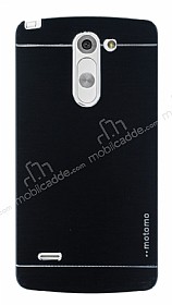 Motomo LG G3 Stylus Metal Siyah Rubber Klf