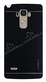 Motomo LG G4 Stylus Metal Siyah Rubber Klf