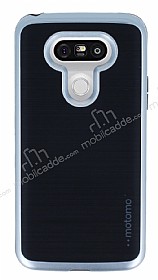 Motomo LG G5 Silver Kenarl Siyah Silikon Klf