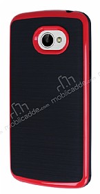 Motomo LG K5 Krmz Kenarl Siyah Silikon Klf