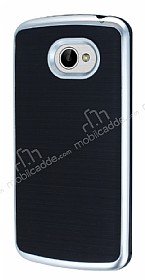 Motomo LG K5 Silver Kenarl Siyah Silikon Klf