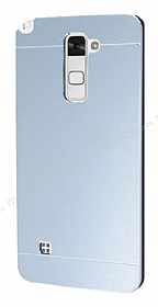 Motomo LG Stylus 2 Metal Silver Rubber Klf
