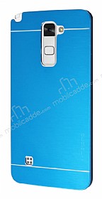 Motomo LG Stylus 2 Metal Mavi Rubber Klf