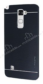 Motomo LG Stylus 2 Metal Siyah Rubber Klf