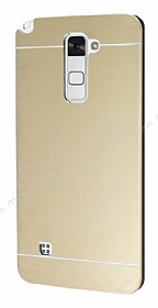 Motomo LG Stylus 2 Metal Gold Rubber Klf