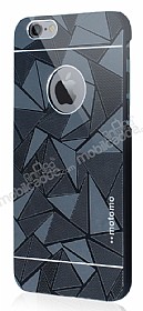Motomo Prizma iPhone 6 / 6S Metal Siyah Rubber Klf