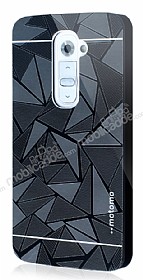 Motomo Prizma LG G2 Metal Rubber Siyah Klf