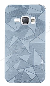 Motomo Prizma Samsung Galaxy J1 2016 Metal Silver Rubber Klf