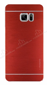 Motomo Samsung Galaxy Note FE Metal Krmz Rubber Klf