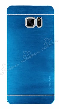 Motomo Samsung Galaxy Note FE Metal Mavi Rubber Klf