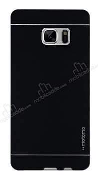Motomo Samsung Galaxy Note FE Metal Siyah Rubber Klf