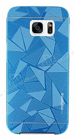 Motomo Prizma Samsung Galaxy S7 Edge Metal Mavi Rubber Klf